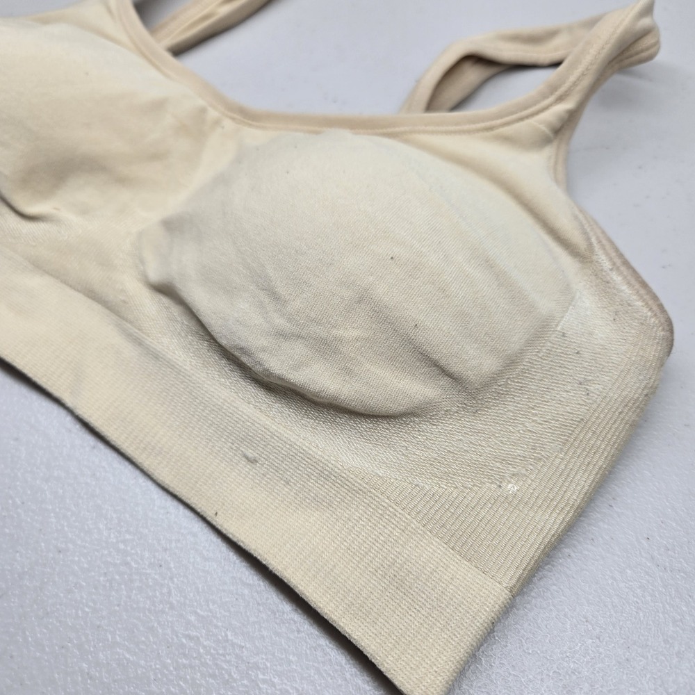 Underoutfit Women Bra S Beige 457 T Shirt Wireless Knit Seamless READ - Picture 8 of 9